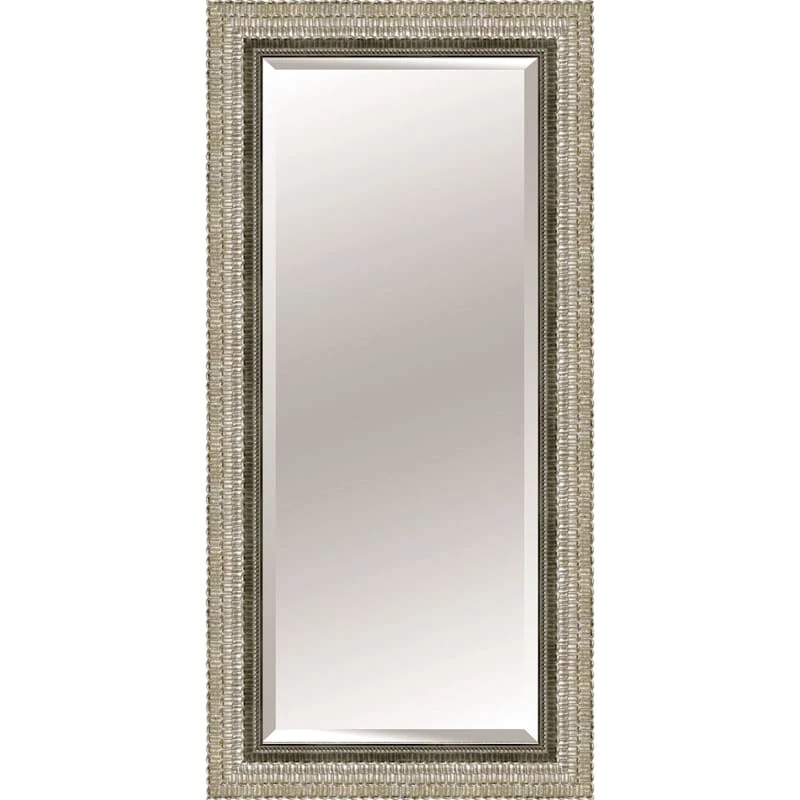Champagne Solid Wood Tiers Floor Mirror, 32x68