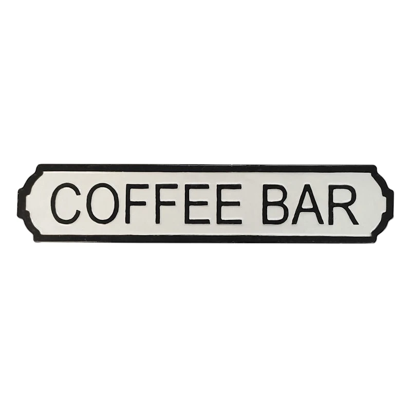 Coffee Bar Metal Wall Sign, 24x5