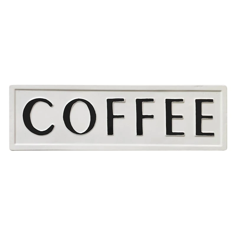 Coffee Metal Wall Art, 20x6