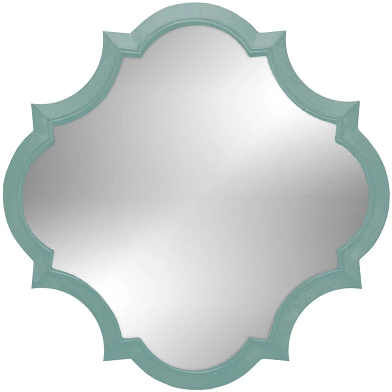 Crest Turquoise Framed Wall Mirror, 14"