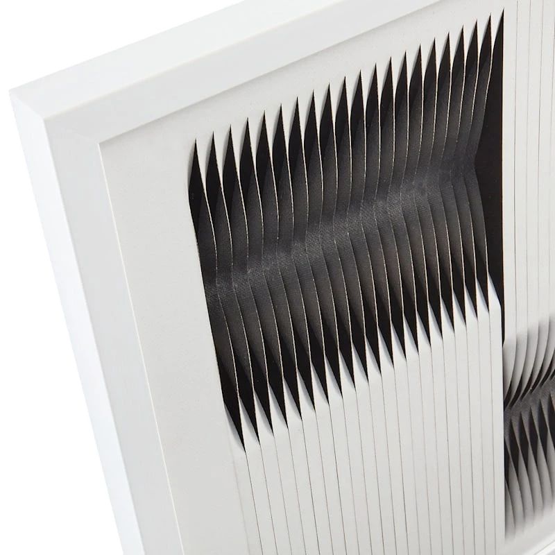 Crosby St Glass Framed Abstract Paper Wall Art, 20" - Image 3