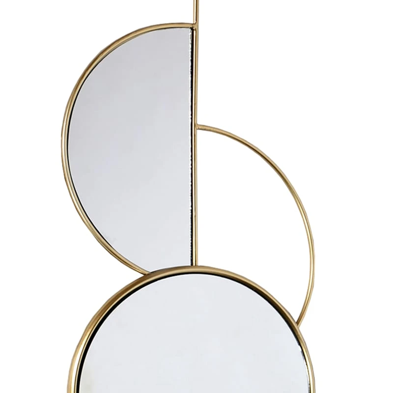 Crosby St Gold Modern Metal Wall Mirror, 13x41 - Image 2