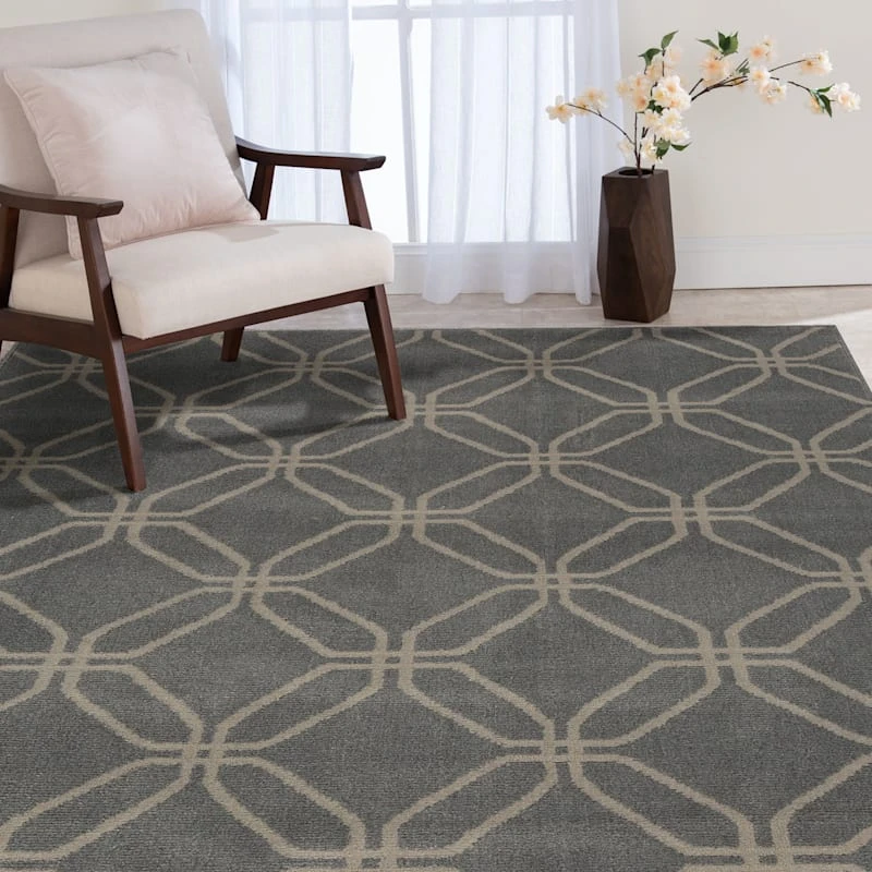 (D509) Norway Abida Grey Area Rug, 5x7 - Image 4