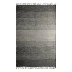 (D521) Honeybloom Grey Ombre Fringe Area Rug, 5x7