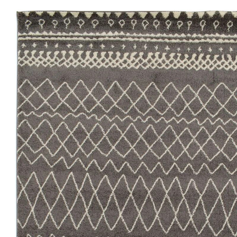 (D535) Grey Global Area Rug, 5x7 - Image 2