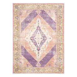 (D540) Passion Multicolor Medallion Area Rug, 7x9