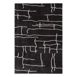 (D557) Mirabella Black Area Rug, 7x10