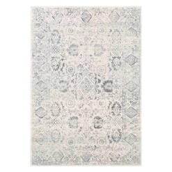 (D577) Harput Neutral Medallion Area Rug, 5x7