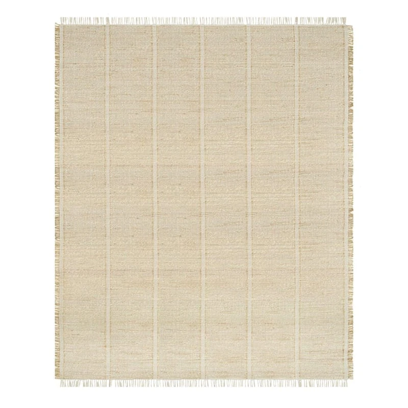(D583) Honeybloom Mason Natural Fringe Area Rug, 8x10
