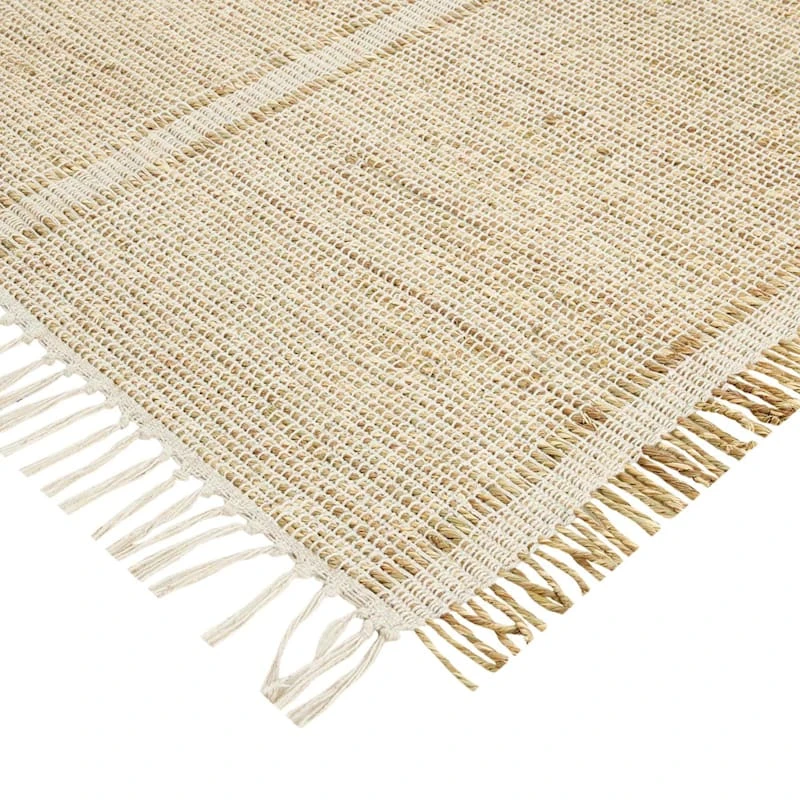 (D583) Honeybloom Mason Natural Fringe Area Rug, 8x10 - Image 2