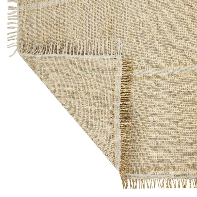 (D583) Honeybloom Mason Natural Fringe Area Rug, 8x10 - Image 3