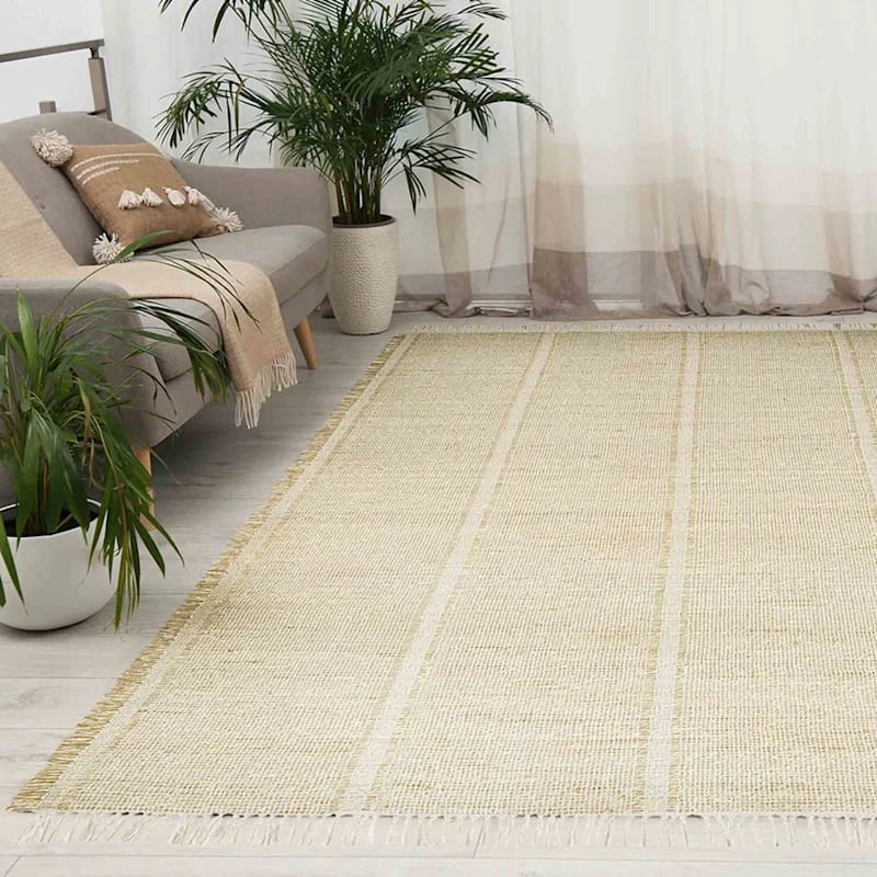 (D583) Honeybloom Mason Natural Fringe Area Rug, 8x10 - Image 7