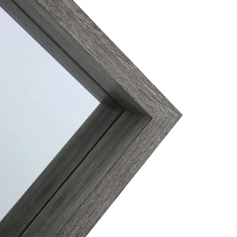 Dark Grey Wood Deep Frame Leaner Mirror, 24x58 - Image 3
