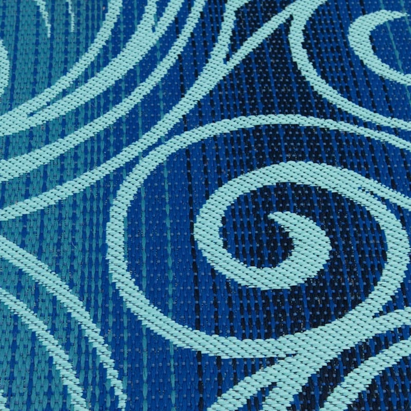 (E442) Scope Blue Wave Outdoor Area Rug, 8x10 - Image 4
