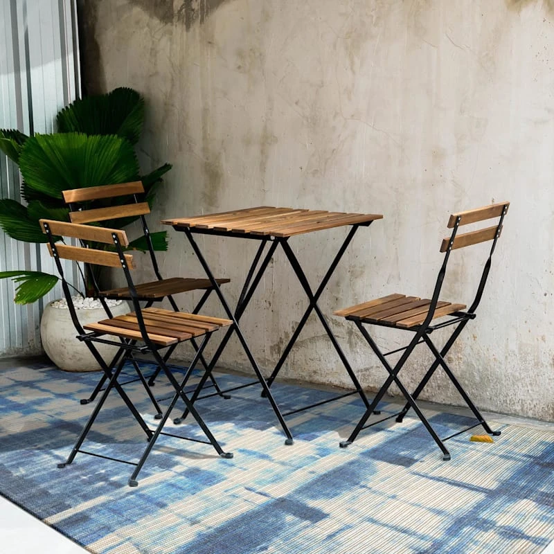 (E459) Ty Pennington Hale Indigo Flatweave Area Rug, 5x7 - Image 5