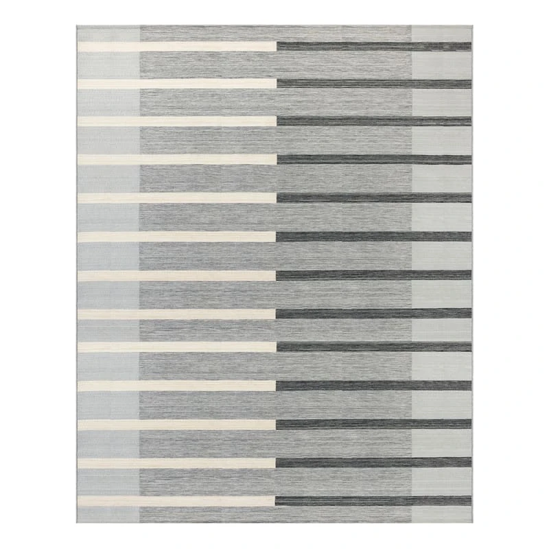 (E461) Laila Ali Jasper Flatweave Area Rug, 8x10