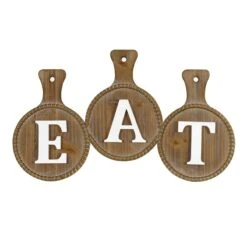Eat Faux Wood Wall Decor, 22x13