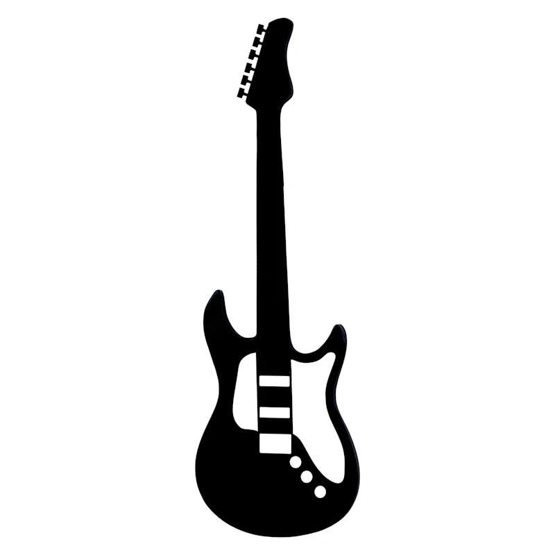 Electric Guitar Wall Art, 12x35