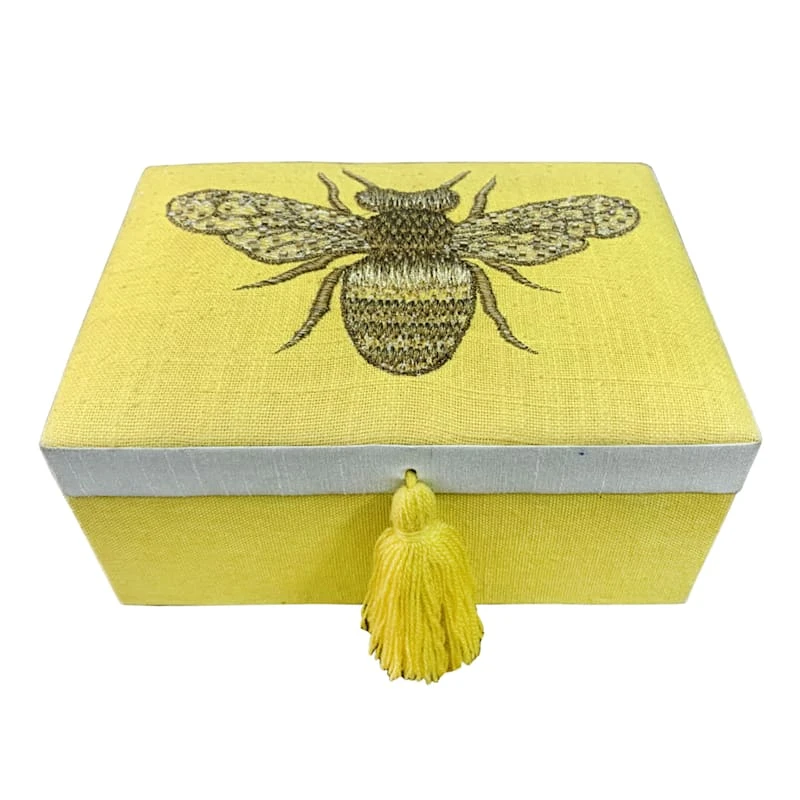 Embroidered Bee Jewelry Box - Image 2