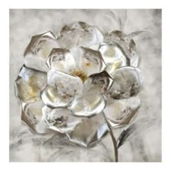 Floral Metal Canvas Wall Art, 32"