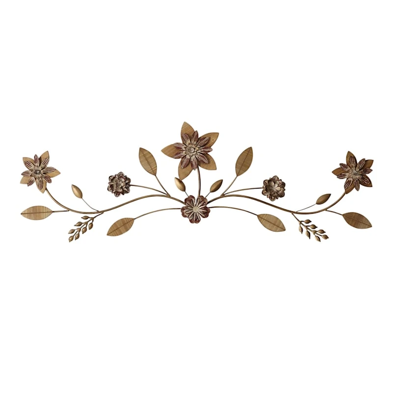 Floral Over The Door Wall Decor, 40x15