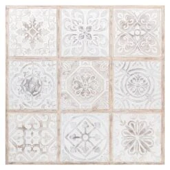 Floral Tile Canvas Wall Art, 40"