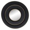 Found & Fable Black Framed Round Wall Mirror, 27"
