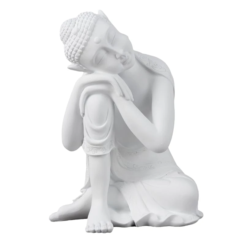Found & Fable Ivory Buddha Figurine, 10.5"