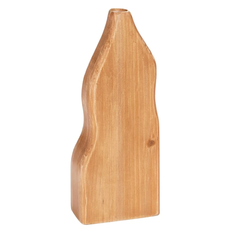 Found & Fable Wood Vase, 12"