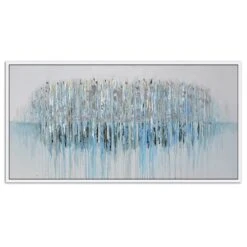 Framed Row Of Trees Enhanced Canvas Wall Art, 28x56
