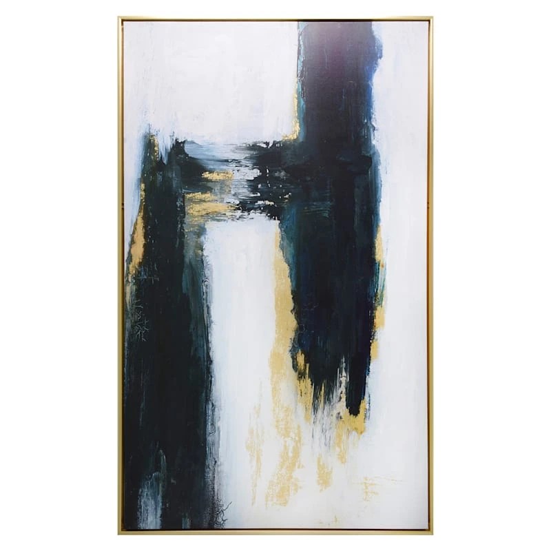 Framed Through Time Glitter & Foiled Canvas Wall Art, 31x51