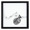 French Horn Wall Art, 12"