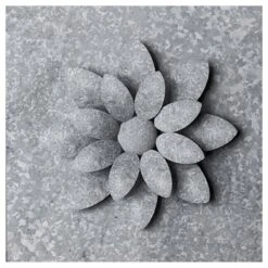 Galvanized Metal Flower Wall Art, 16"