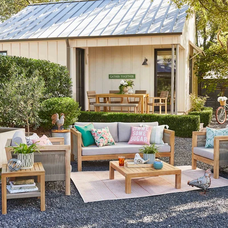 Galvanized Metal & Wood Decorative Tray, 19x13 - Image 2