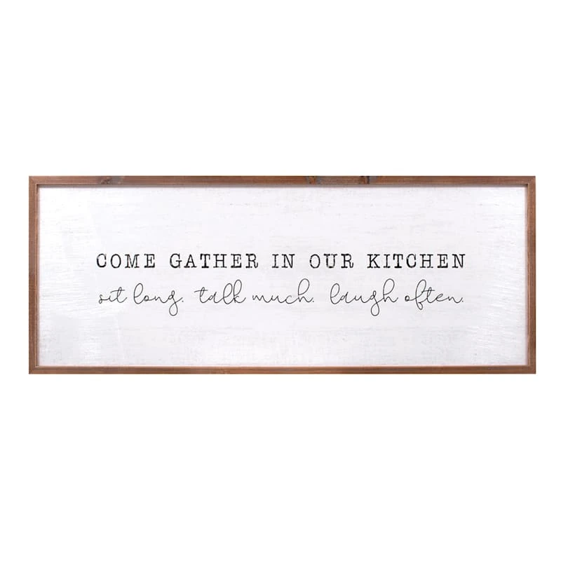 Gather In Our Kitchen Wall Art, 40x15