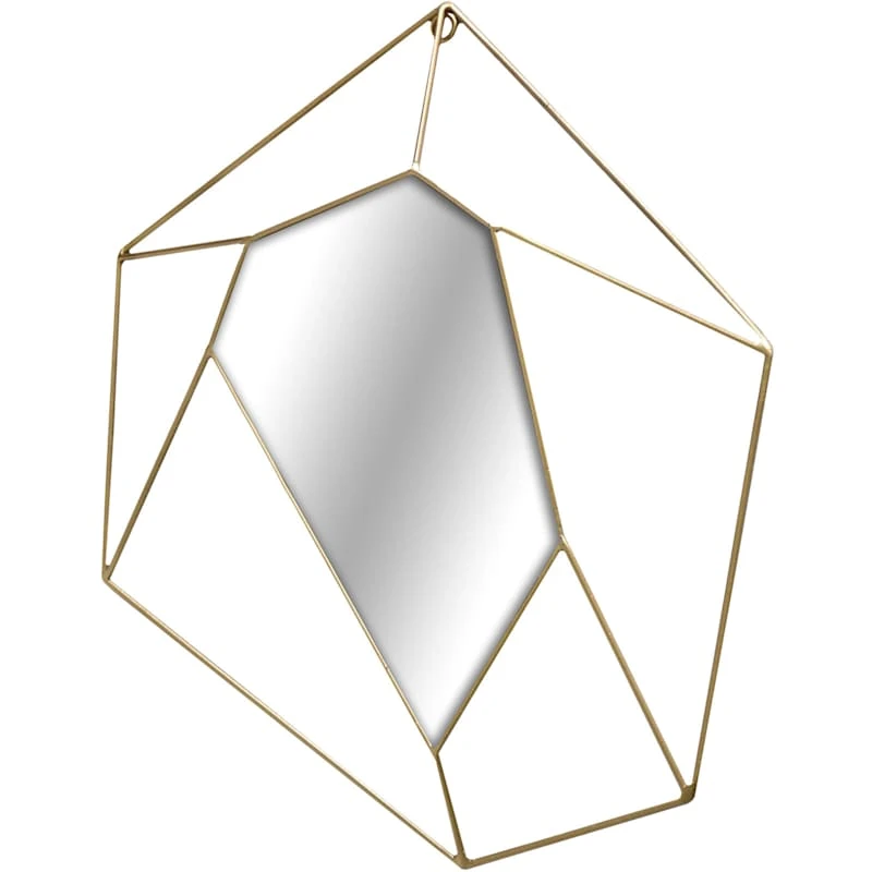 Geometric Shape Metal Wall Mirror, 16x18