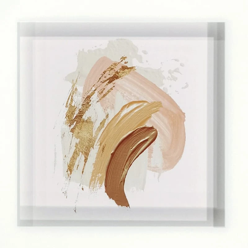 Glass Framed Abstract Print Wall Art, 16" - Image 2