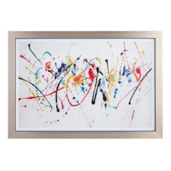 Glass Framed Abstract Print Wall Art, 39x27