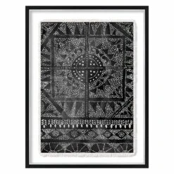 Glass Framed Black Print Wall Art, 19x25