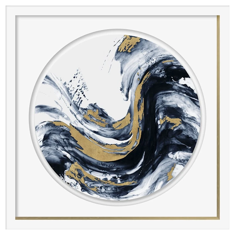 Glass Framed Faded Memories Foil Embellished Wall Art, 29"