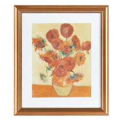 Glass Framed Floral Print Wall Art, 18x21
