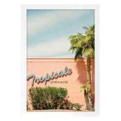 Glass Framed Tropicale Dining & Cuisine Canvas Wall Art, 16x24