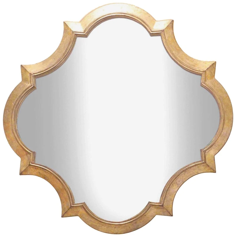 Gold Framed Accent Wall Mirror, 14"