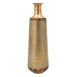 Gold Metal Vase, 24"