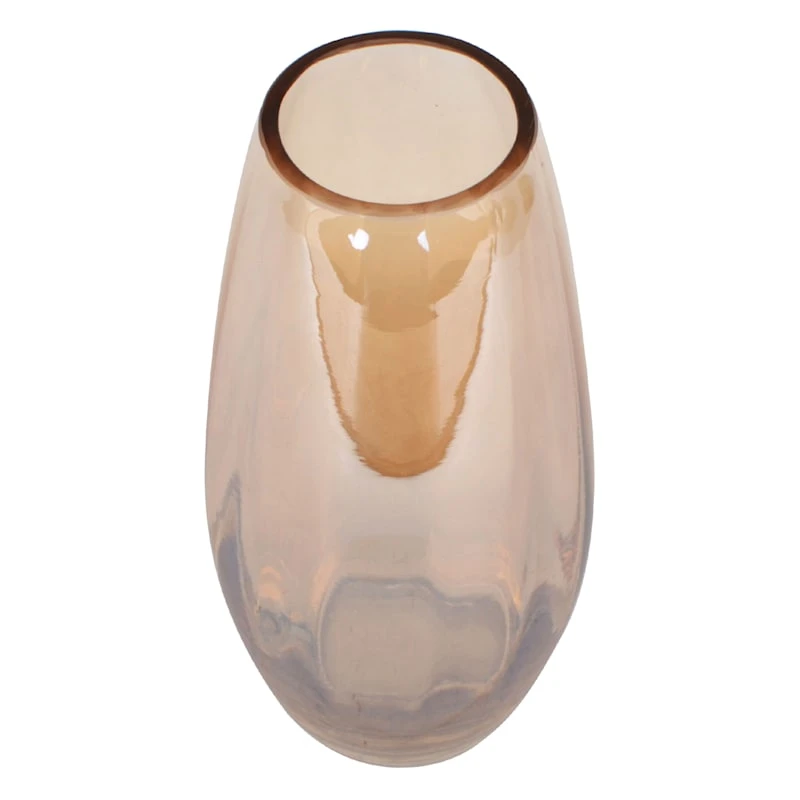 Grace Mitchell Amber Glass Vase, 8" - Image 2