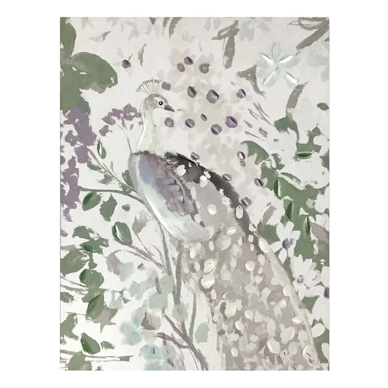 Grace Mitchell Floral Peacock Canvas Wall Art, 30x40