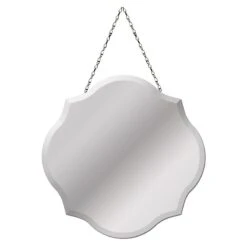 Grace Mitchell Frameless Hanging Wall Mirror, 18"