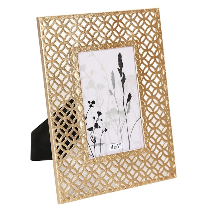 Grace Mitchell Geometric Metal Photo Frame, 4x6