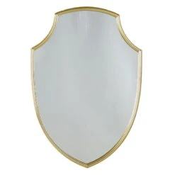 Grace Mitchell Gold Shield Wall Mirror, 20x29