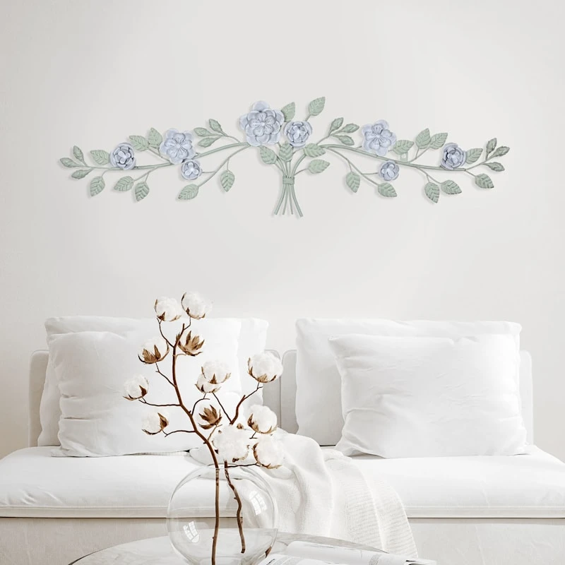 Grace Mitchell Metal Floral Branch Wall Decor, 36x10 - Image 2